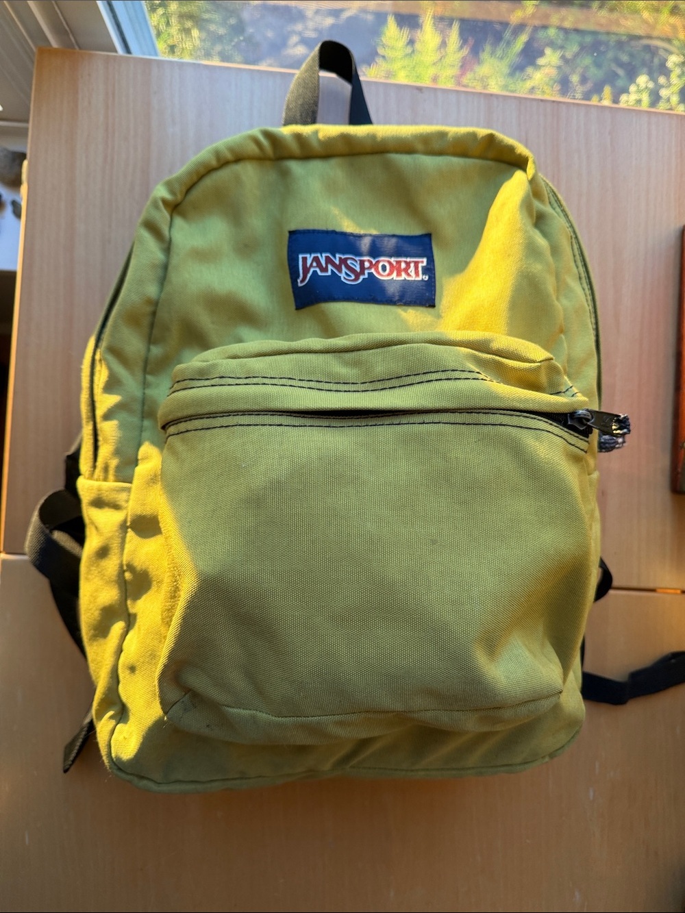 JanSport Vintage Lime Green 90s-Y2K Superbreak Backpack